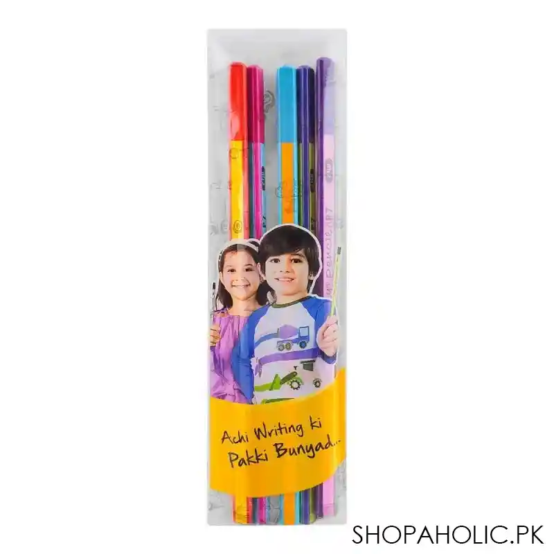 dollar my pencil black lead pencil assorted body color, 5 pack, pt777 main image