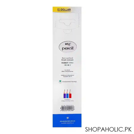 dollar my pencil black lead pencil with eraser, blue body, 12 pack, ph456 image2