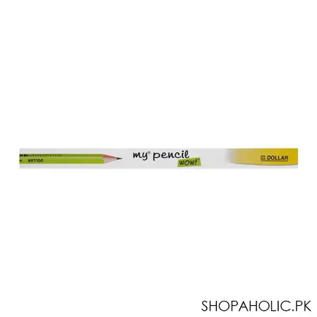 dollar my pencil wow black lead pencil with eraser hb 2, green body, 12 pack, pt222 image3