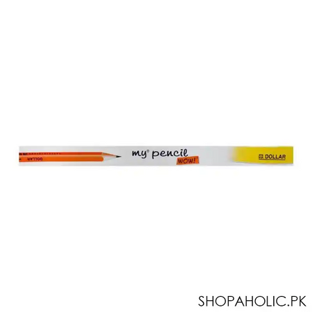 dollar my pencil wow black lead pencil with eraser hb 2, orange body, 12 pack, pt222 image3