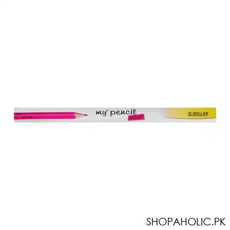 Dollar My Pencil Wow! Black Lead Pencil With Eraser HB 2, Pink Body, 12-Pack, PT222 - Image 3