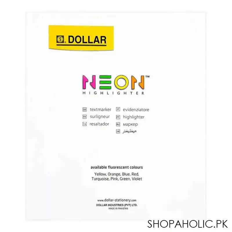 dollar neon highlighter 5mm 10 pack, green, hl625 image2