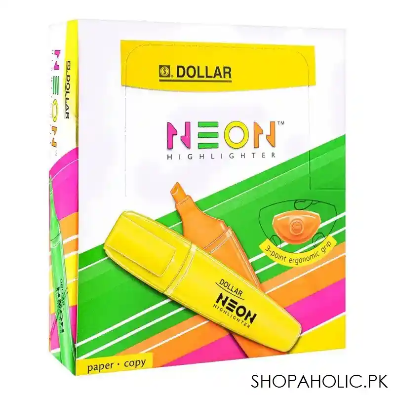 dollar neon highlighter 5mm 10 pack, green, hl625 main image