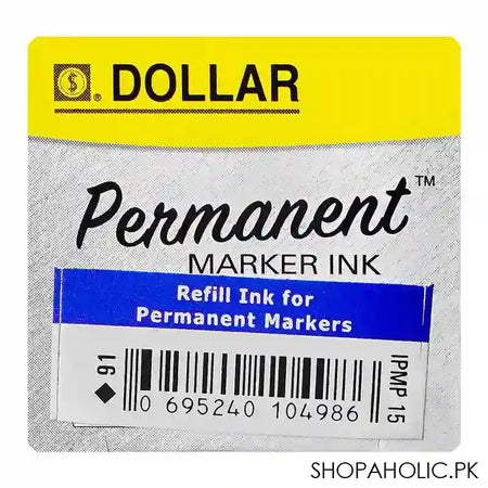 Dollar Permanent Marker Ink Blue, 15ml, IPMP 15 - Image 2