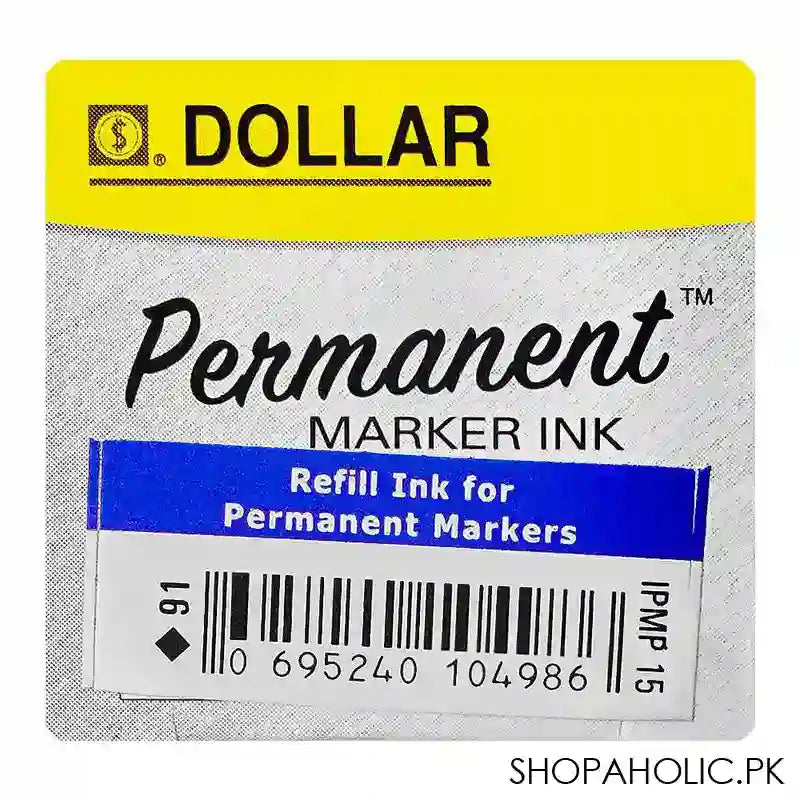 Dollar Permanent Marker Ink Blue, 15ml, IPMP 15 - Image 2