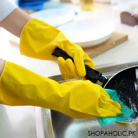 dolphin latex household gloves   pair main image