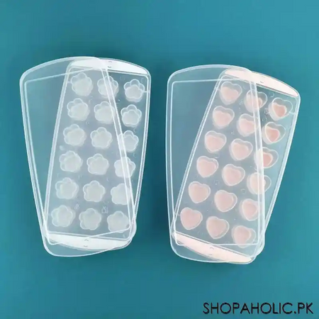 douba silicone pop up ice cube tray with lid image3