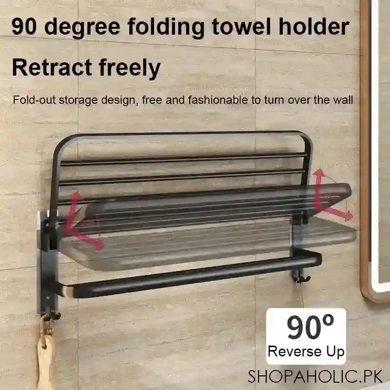 double folding bath towel holder image2