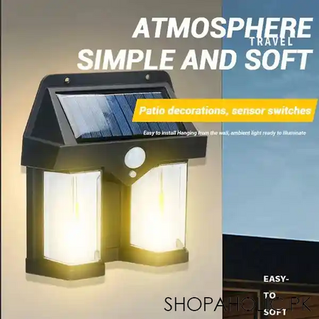 double head antique solar sensor lamp main image