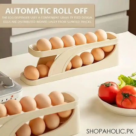 double layer automatic egg scrolling rack image2