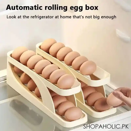 double layer automatic egg scrolling rack main image