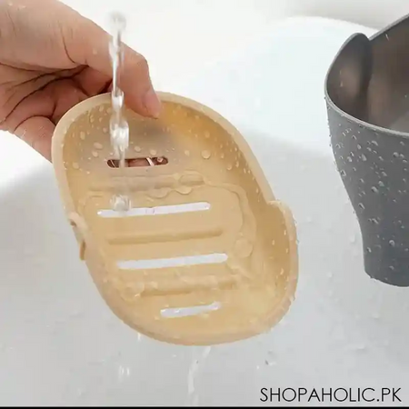 double layer cute elephant shape drain soap box image4