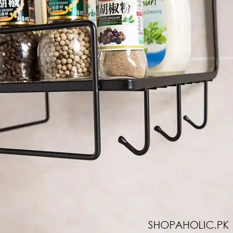 double layer iron wall mounted shelf image3