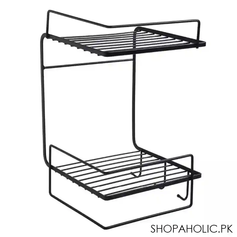 double layer iron wall mounted shelf image4