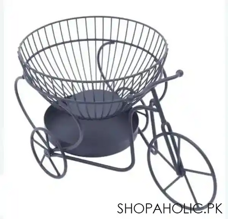 double layer tricycle metal fruit basket image5