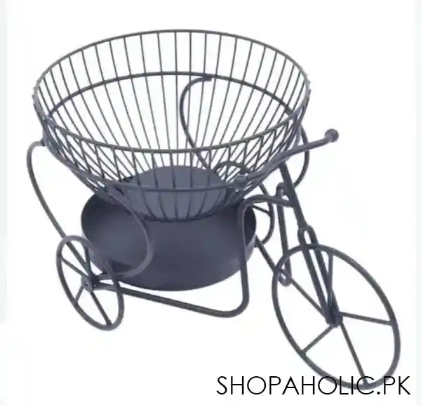 double layer tricycle metal fruit basket image5