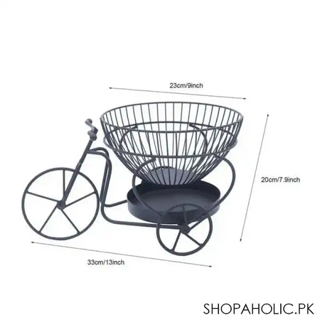 double layer tricycle metal fruit basket image6