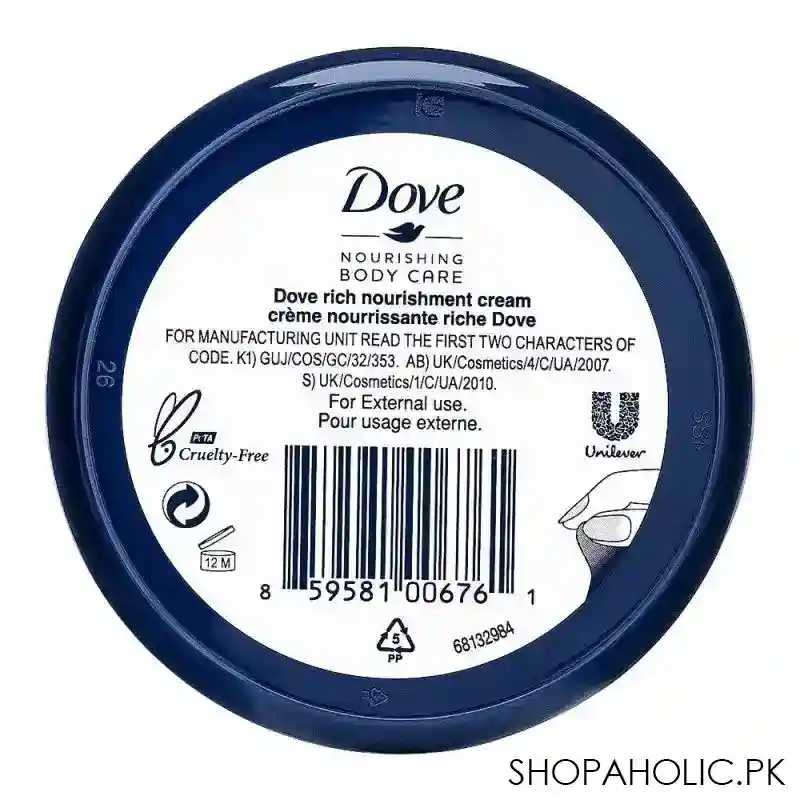 dove 48 hours nourishing body care rich nourishment cream, 250ml image4
