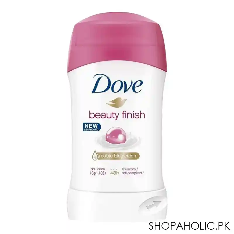 dove beauty finish anti perspirant deodorant stick, for women, 40ml main image