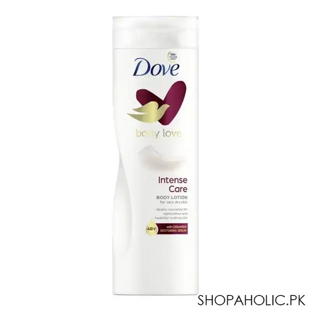 dove body love intense care body lotion, for very dry skin, with ceramide restoring serum, 400ml main image