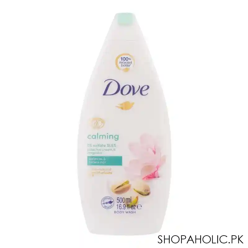 dove calming pistachio cream & magnolia body wash, 0% sulfate sles, 500ml main image