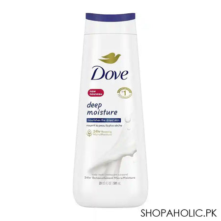 Dove Deep Moisture Nourishes The Daries Skin 24HR Micro Moisture Body Wash, 591ml - Main Image