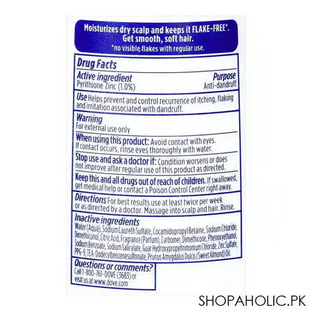 Dove Dermacare Scalp Soothing Moisture Anti-Dandruff Shampoo, 355ml - Image 2