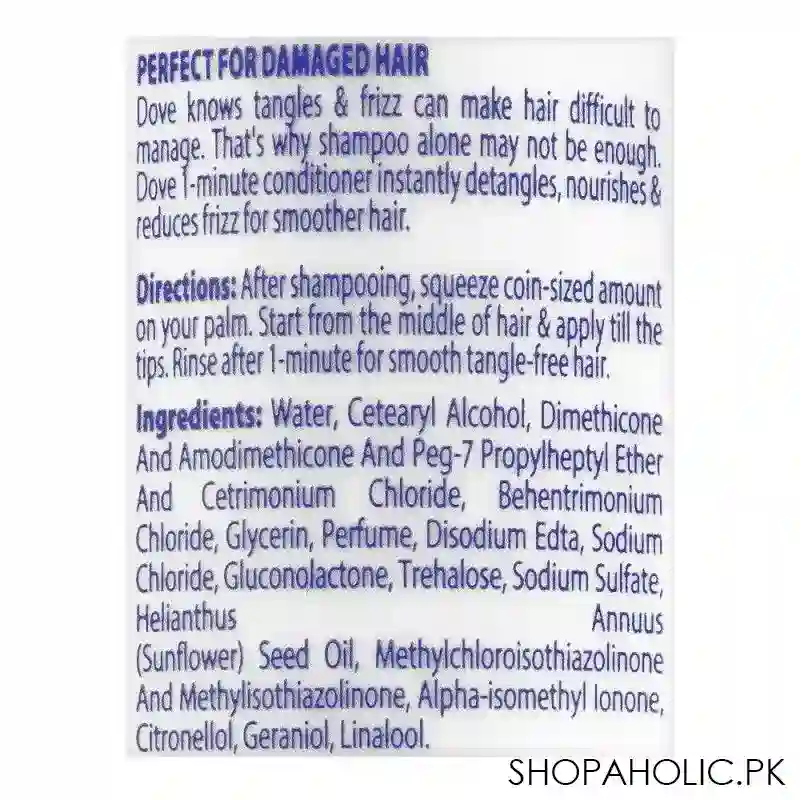 dove intense repair detangling conditioner, perfect for damaged hair, 180ml image3