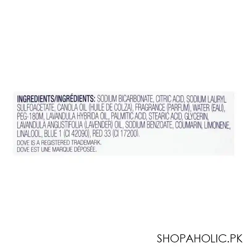 dove nourishing secrets relaxing ritual lavender & chamomile scent bath bomb, 2 pack image3