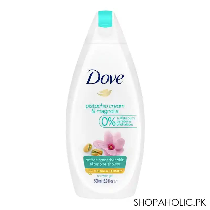 Dove Pistachio Cream & Magnolia Shower Gel, 500ml - Main Image