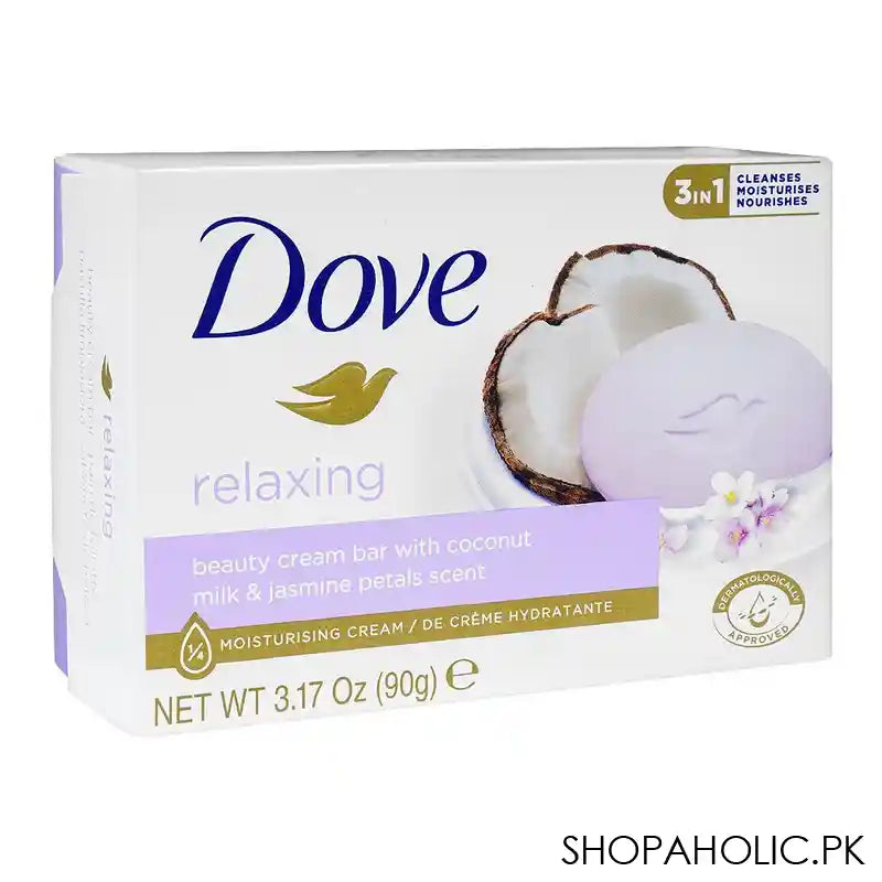 Dove Relaxing Soap, With Coconut Milk & Jasmine Petals Scent, 90g - Main Image