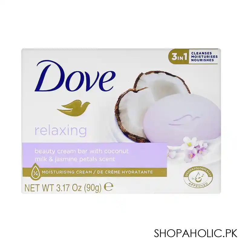 Dove Relaxing Soap, With Coconut Milk & Jasmine Petals Scent, 90g - Image 2