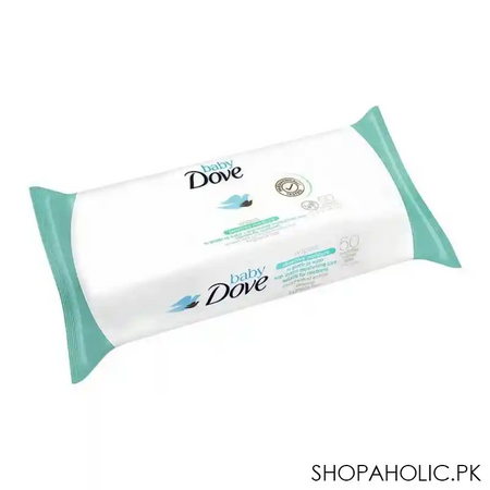 dove sensitive moisture baby wipes, fragrance free, 50 pack image2