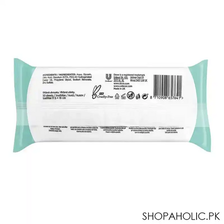 dove sensitive moisture baby wipes, fragrance free, 50 pack image3