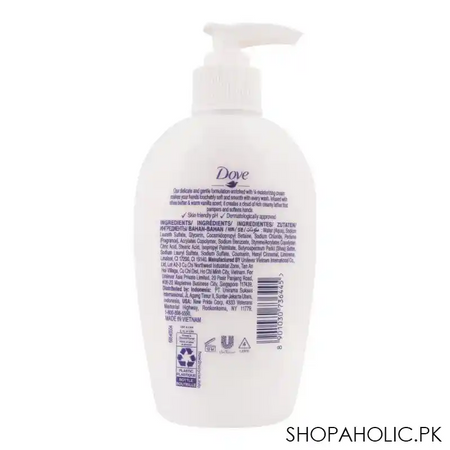 dove shea butter & warm vanilla nourishing hand wash, 250ml image2