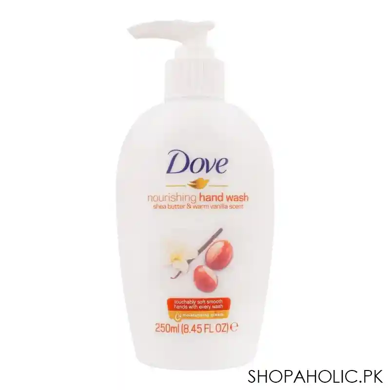 dove shea butter & warm vanilla nourishing hand wash, 250ml main image