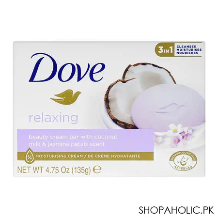 Dove Soap Coconut Milk, With Coconut Milk & Jasmine Petals Scent, 135g - Main Image