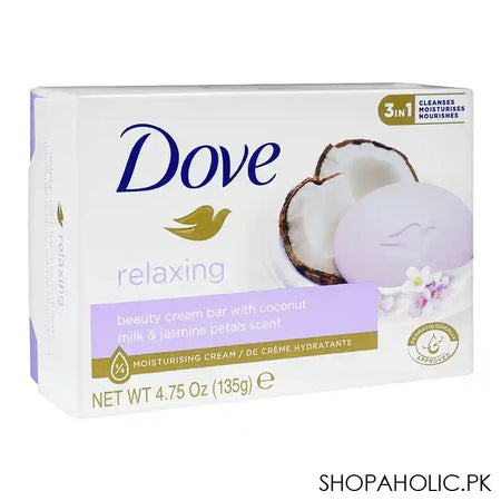 Dove Soap Coconut Milk, With Coconut Milk & Jasmine Petals Scent, 135g - Image 3