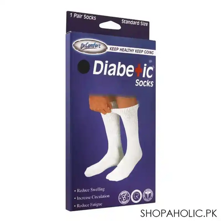 dr.comfort diabetic socks, standard size, black image2