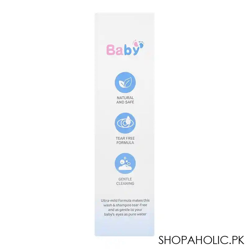 Dr.Rashel Baby Care 2in1 Baby Wash & Shampoo, Aloe Vera & Vitamin E, For Baby Sensitive Skin & Hair, 500ml - Image 4