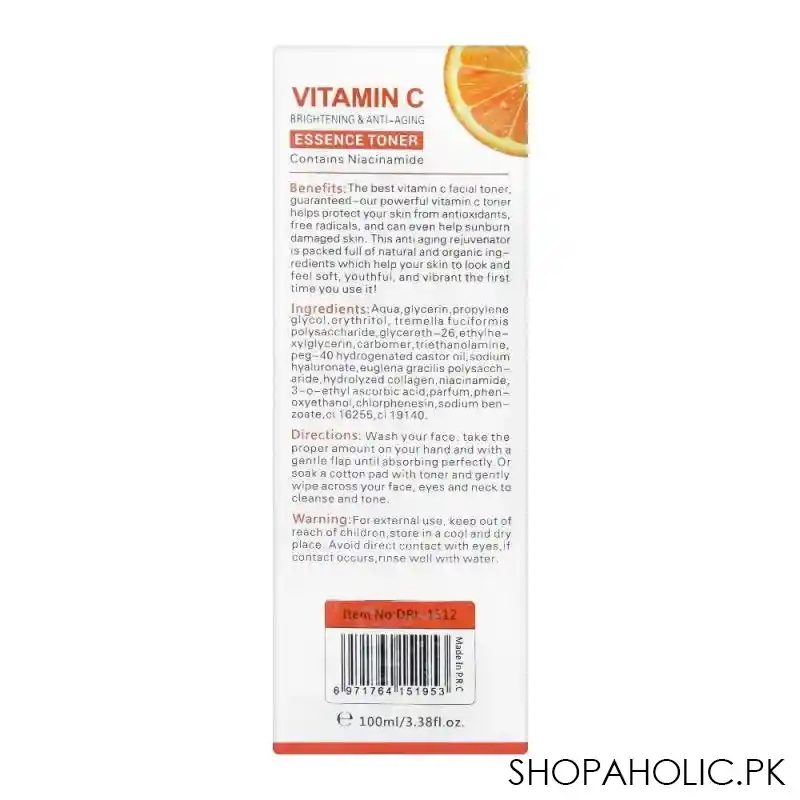 dr. rashel vitamin c brightening & anti aging essence toner, 100ml image3