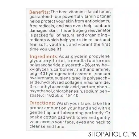 dr. rashel vitamin c brightening & anti aging essence toner, 100ml image4