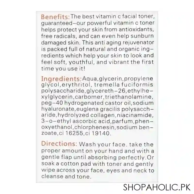 dr. rashel vitamin c brightening & anti aging essence toner, 100ml image4