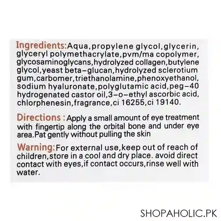 dr. rashel vitamin c brightening & anti aging eye serum, 50ml image4