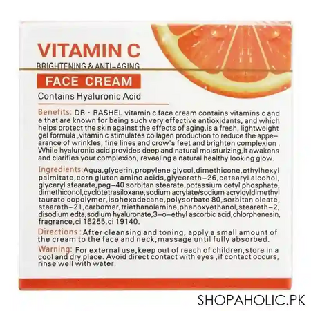 dr. rashel vitamin c brightening & anti aging face cream, 50g image2