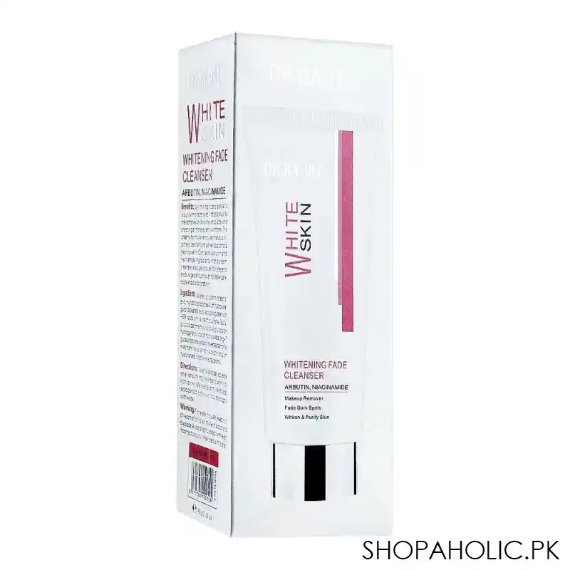 dr. rashel white skin whitening fade cleanser, makeup remover + fade dark spots, 80g image2