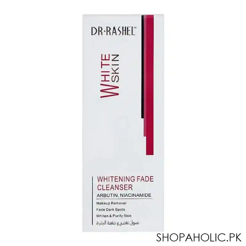 dr. rashel white skin whitening fade cleanser, makeup remover + fade dark spots, 80g image3