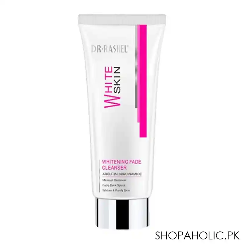 dr. rashel white skin whitening fade cleanser, makeup remover + fade dark spots, 80g main image