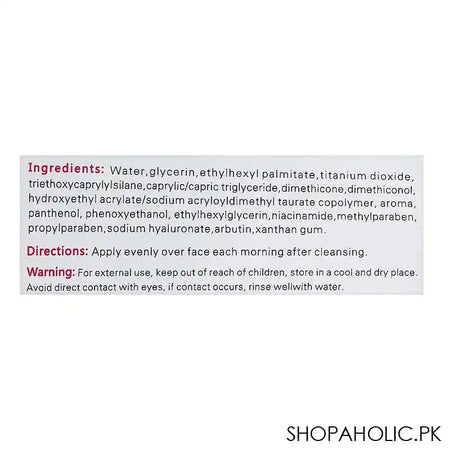 Dr. Rashel White Skin Whitening Fairness Day Cream, 50g - Image 2