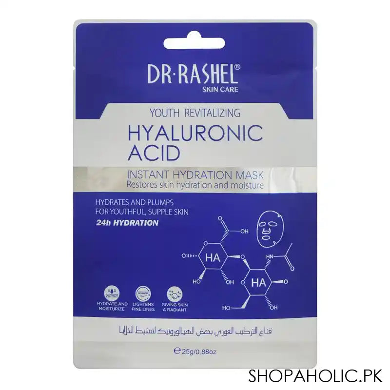 Dr. Rashel Youth Revitalizing Hyaluronic Acid Instant Hydration Mask, For Youthful & Supple Skin, 25g - Image 3